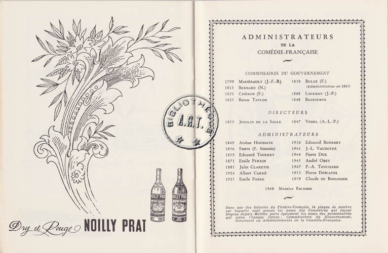 Les programmes de Théatre de l\